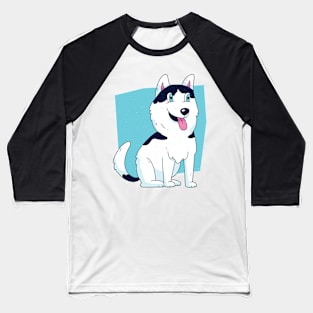 HUSKY DOG PUPPY Baseball T-Shirt